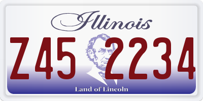 IL license plate Z452234