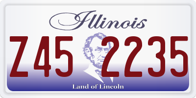 IL license plate Z452235