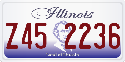 IL license plate Z452236