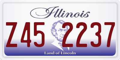 IL license plate Z452237