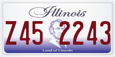 IL license plate Z452243