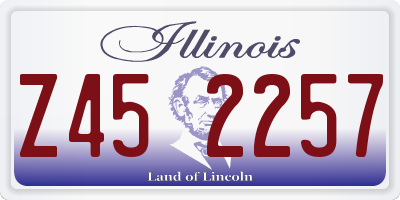 IL license plate Z452257