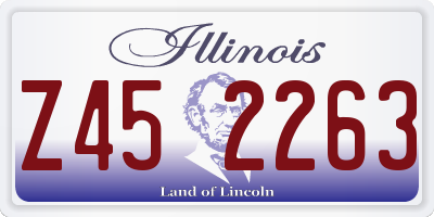 IL license plate Z452263