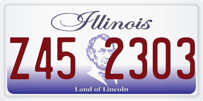 IL license plate Z452303