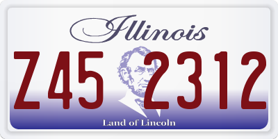 IL license plate Z452312