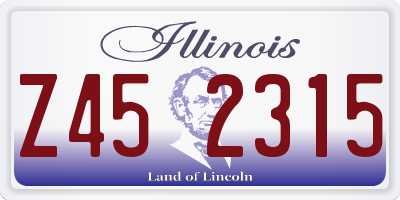 IL license plate Z452315
