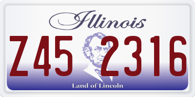 IL license plate Z452316