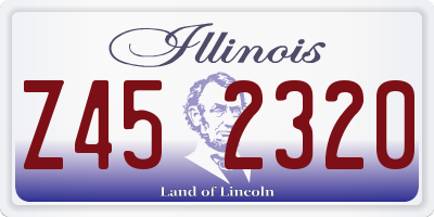IL license plate Z452320