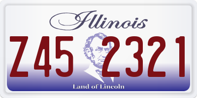IL license plate Z452321