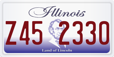 IL license plate Z452330