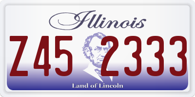 IL license plate Z452333