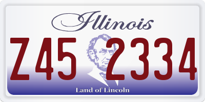 IL license plate Z452334