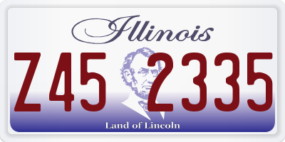IL license plate Z452335