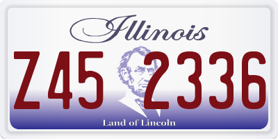 IL license plate Z452336