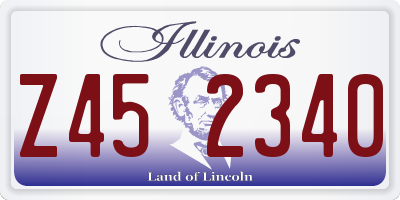 IL license plate Z452340