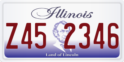 IL license plate Z452346