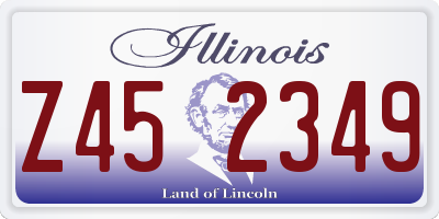 IL license plate Z452349