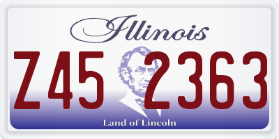 IL license plate Z452363