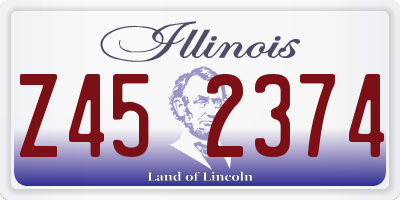 IL license plate Z452374