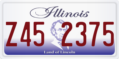 IL license plate Z452375