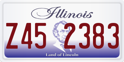IL license plate Z452383