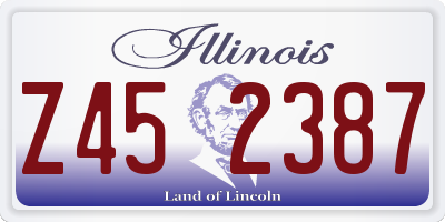 IL license plate Z452387