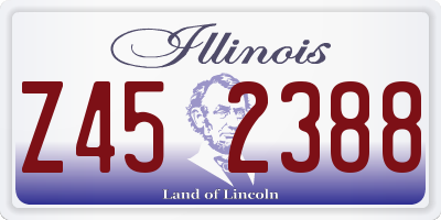 IL license plate Z452388