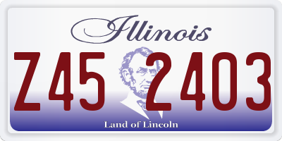 IL license plate Z452403