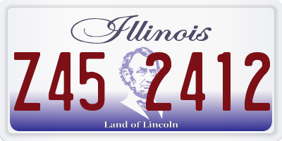 IL license plate Z452412