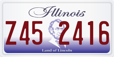IL license plate Z452416