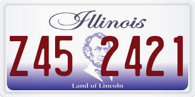 IL license plate Z452421