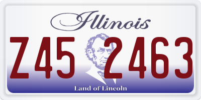 IL license plate Z452463