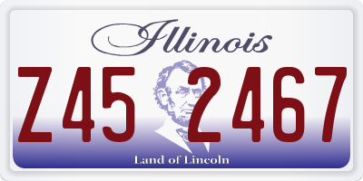 IL license plate Z452467