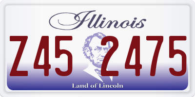 IL license plate Z452475