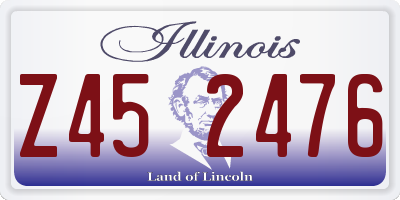IL license plate Z452476