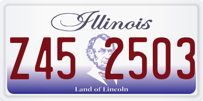 IL license plate Z452503