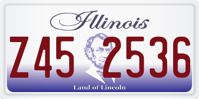 IL license plate Z452536