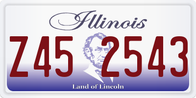 IL license plate Z452543