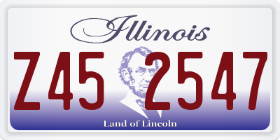 IL license plate Z452547