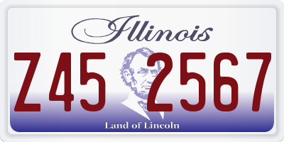 IL license plate Z452567