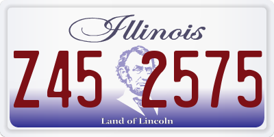 IL license plate Z452575