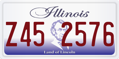 IL license plate Z452576