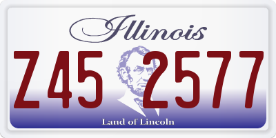 IL license plate Z452577