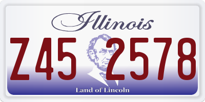IL license plate Z452578