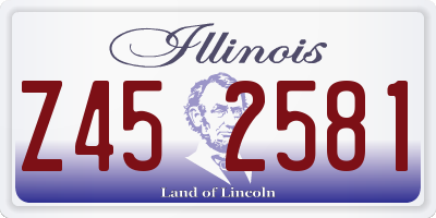 IL license plate Z452581