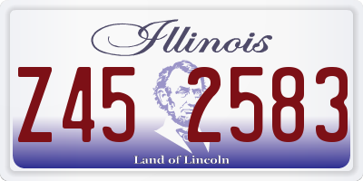 IL license plate Z452583