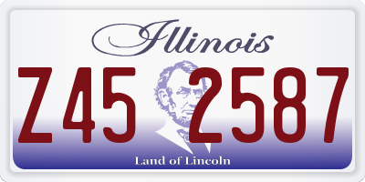 IL license plate Z452587