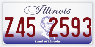 IL license plate Z452593