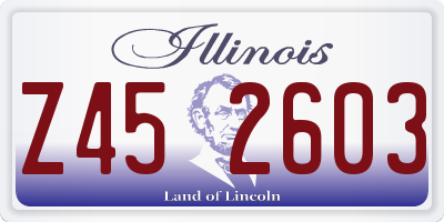 IL license plate Z452603
