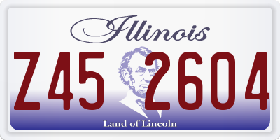 IL license plate Z452604